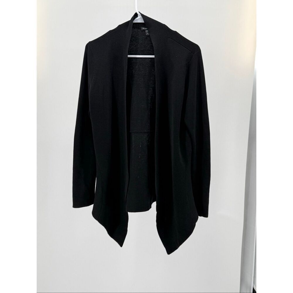 Eileen Fisher Silk Cotton Blend Black Cardigan Small